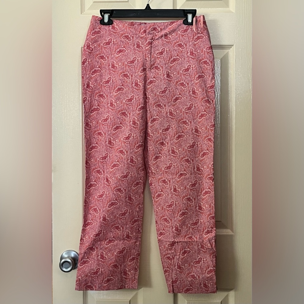 GAP Factory Pink Coral Paisley Pants